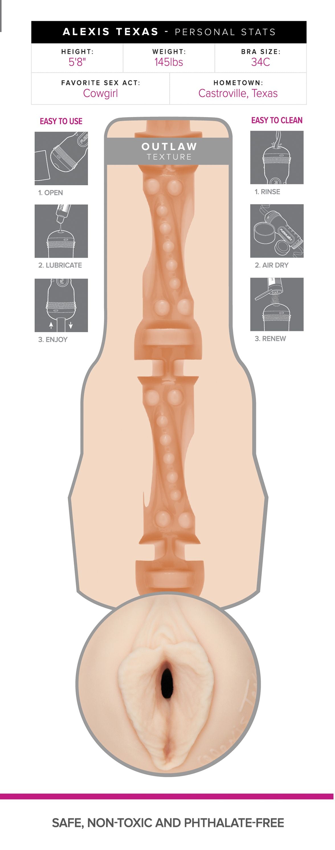 Male Masturbator Massage Fleshlight Girls - Alexis