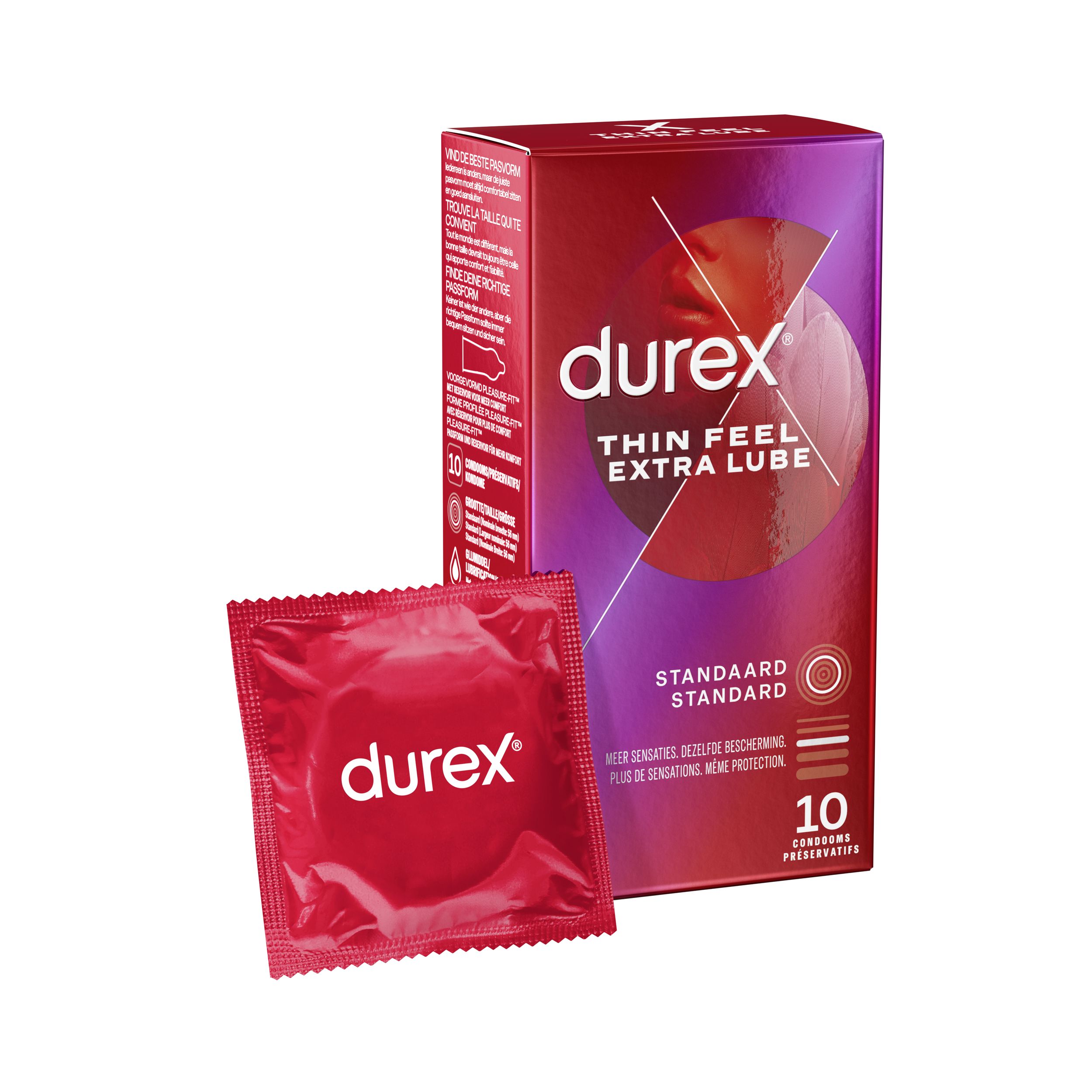Durex Thin Feel Extra Lubricant - 10 pcs