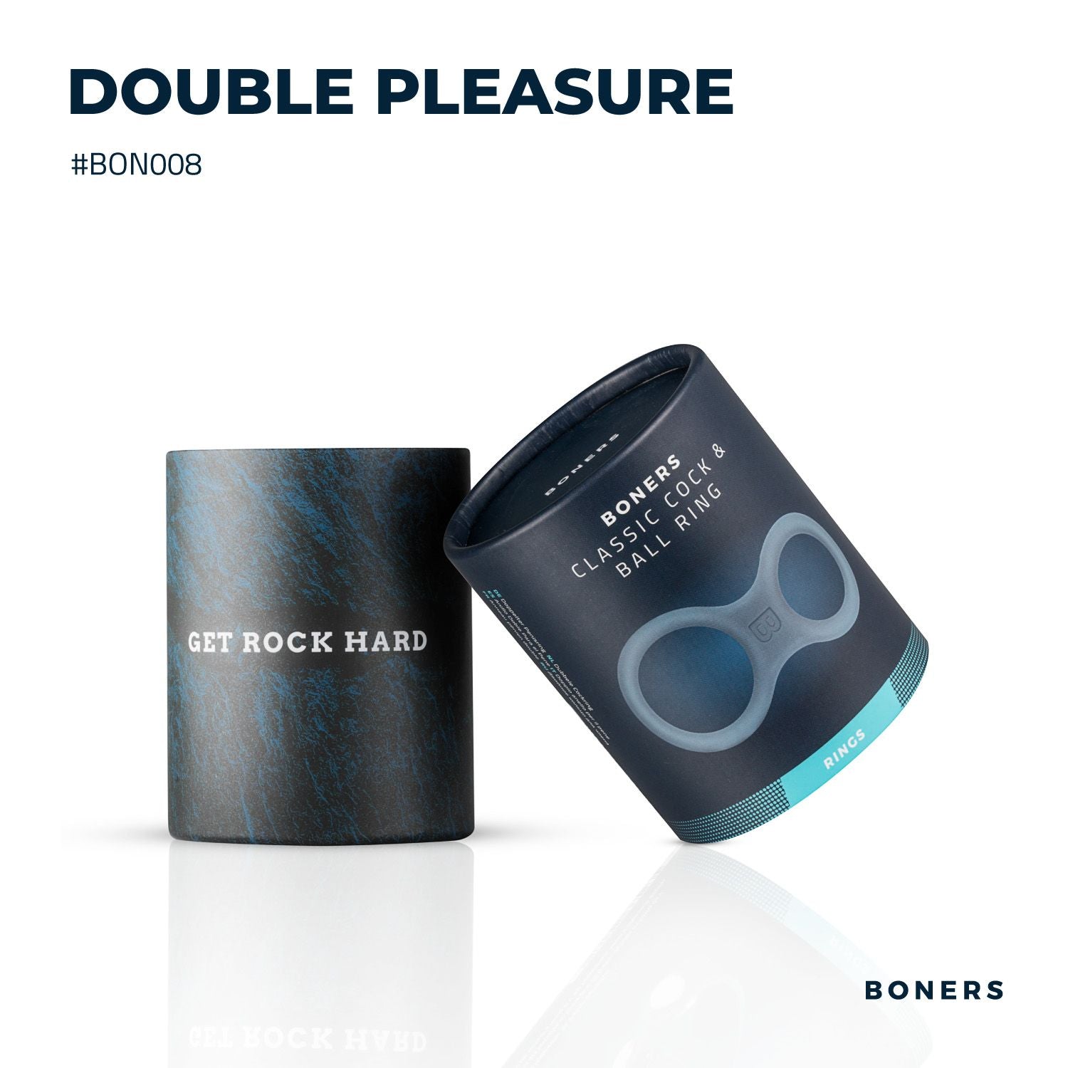 Boners Silicone Cock Ring And Ball Stretcher - Grey