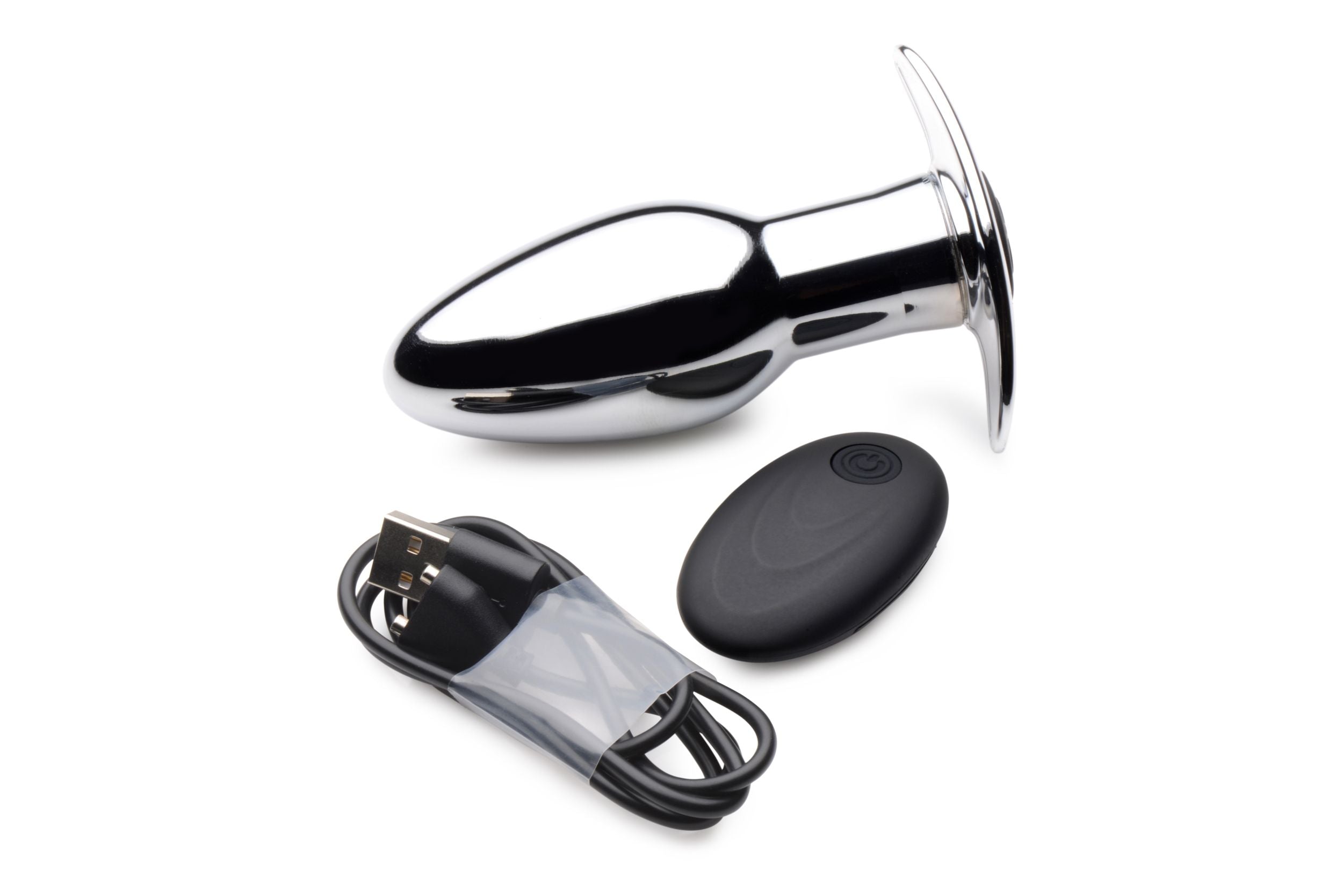 Chrome Blast Rechargeable Butt plug with Remote Control - Small