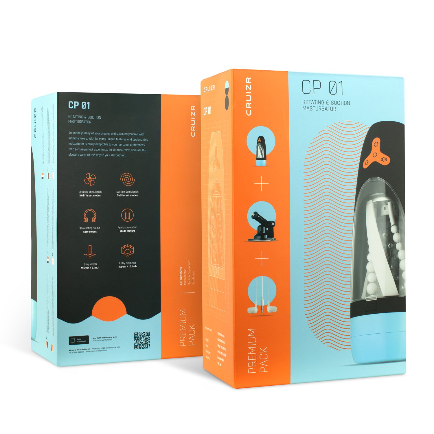 CRUIZR-CP01 Rotating And Sucking Automatic Masturbator With Adapter