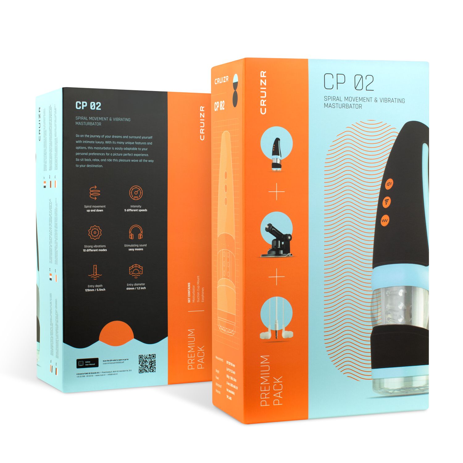 CRUIZR-CP02 Rotating And Vibrating Automatic Masturbator With Adapter